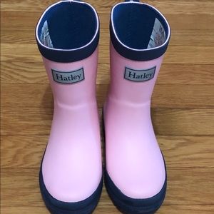 NWOT Hatley Pink and Navy Boots Size 9